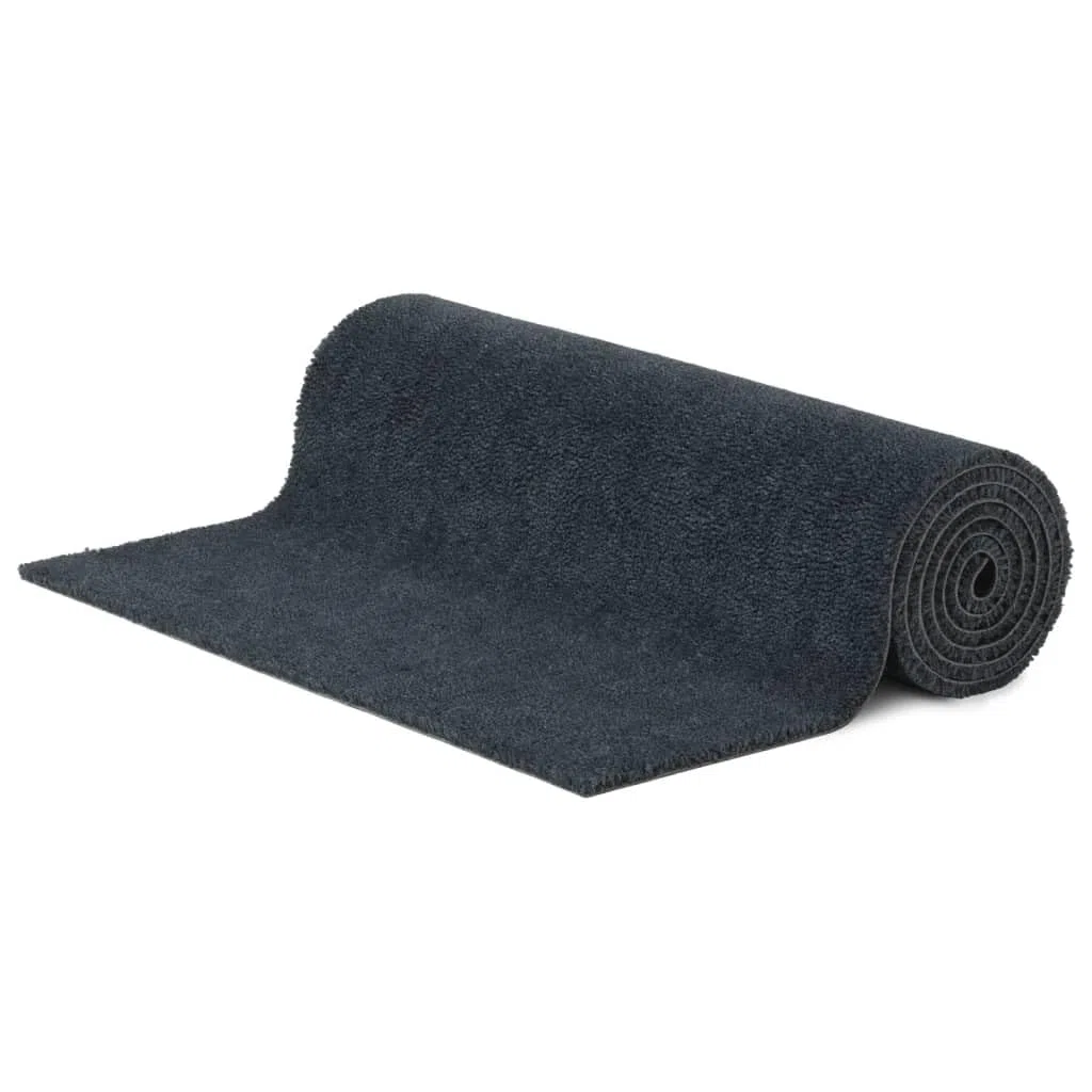 Felpudo gris oscuro de fibra de coco 100 x 300 cm con base antideslizante de PVC para interior y exterior, entrada pasillo, terraza, jardín
