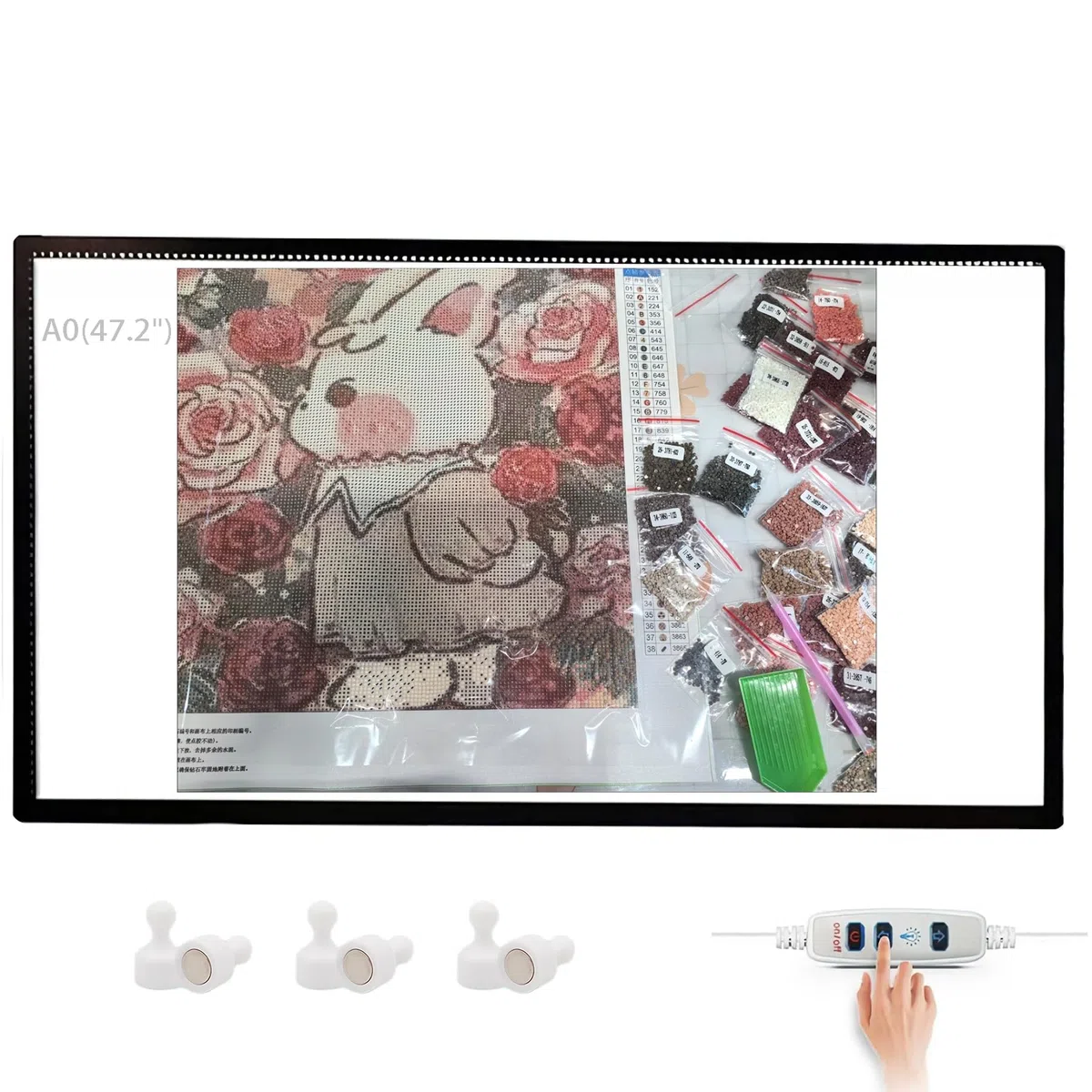 A0 Tableta de Luz LED | Tablero de Dibujo Ultrafino y Regulable | A1 Caja de Luz Sin Parpadeo para Bocetos y Calco | Alta Luminosidad e Intensidad Ajustable