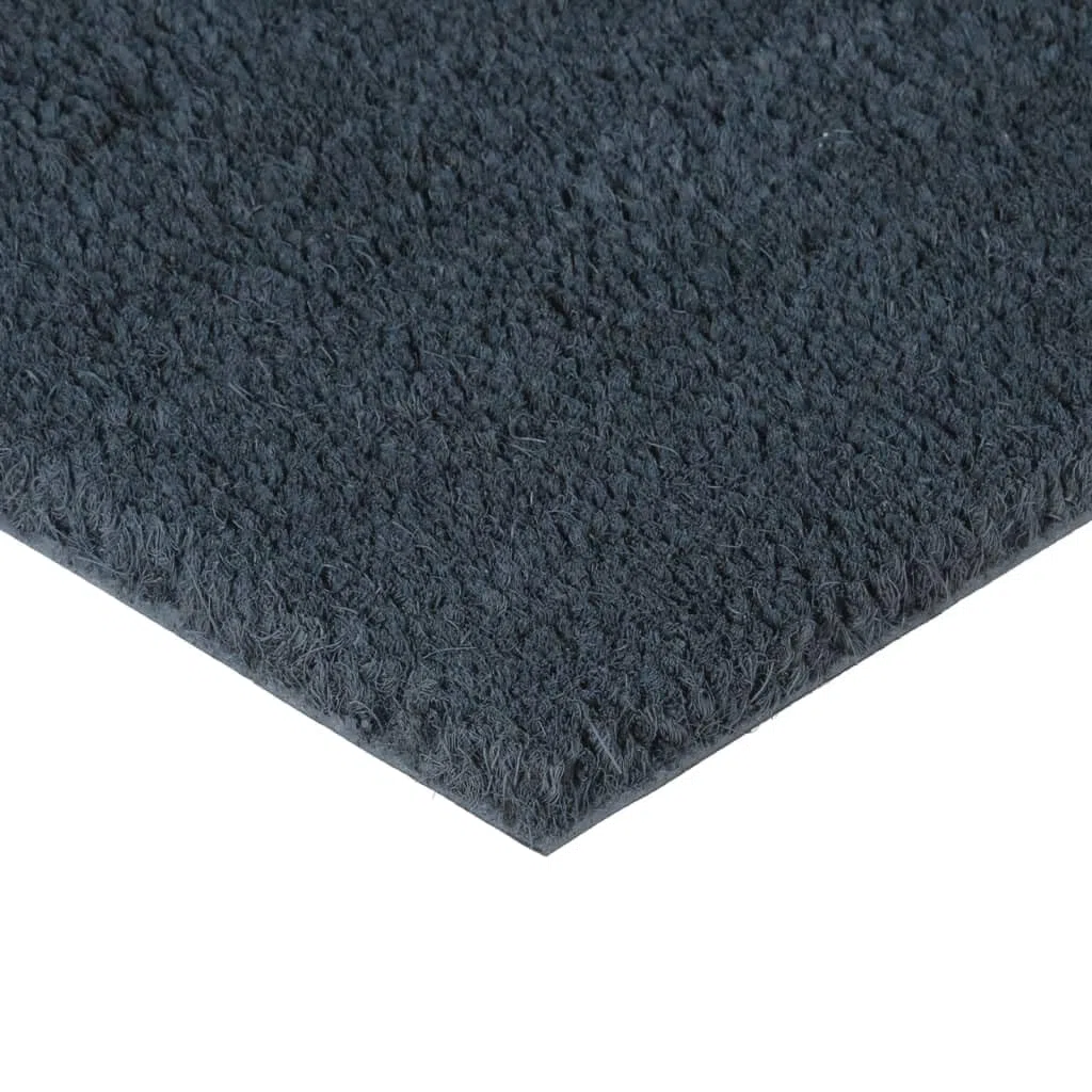 Felpudo gris oscuro de fibra de coco 100 x 300 cm con base antideslizante de PVC para interior y exterior, entrada pasillo, terraza, jardín