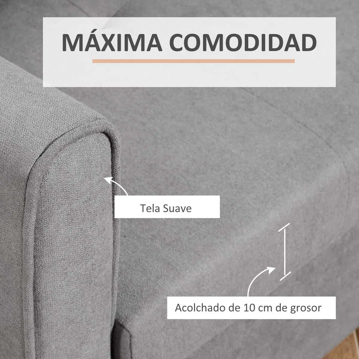 HOMCOM Sofá Cama de 2 Plazas con Almacenamient 152x101x81 cm Gris