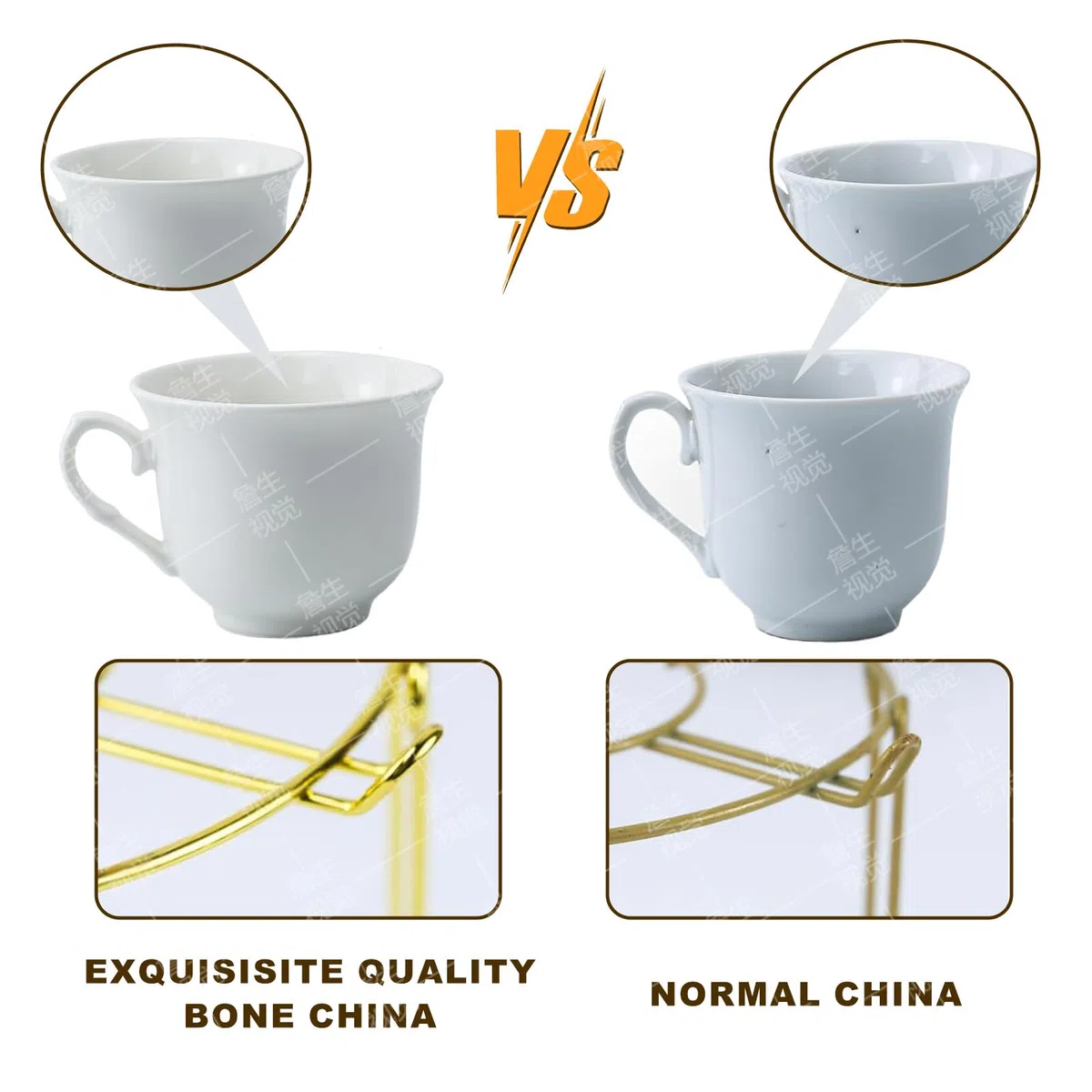 Juego de té de cerámica europea de 14 piezas, juego de té de porcelana, con soporte de metal, juego de té de flores, pintura de rosas rojas