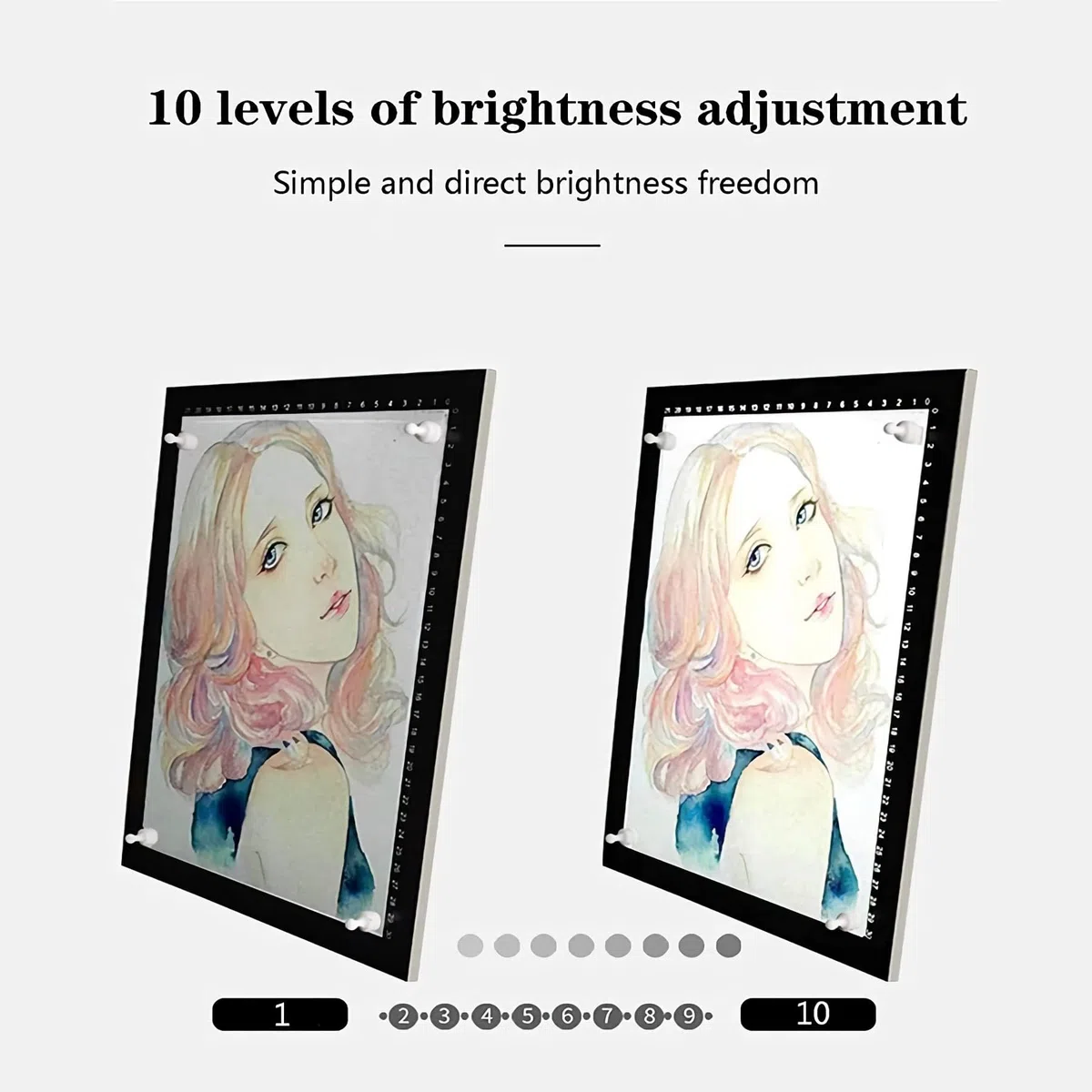 A0 Tableta de Luz LED | Tablero de Dibujo Ultrafino y Regulable | A1 Caja de Luz Sin Parpadeo para Bocetos y Calco | Alta Luminosidad e Intensidad Ajustable