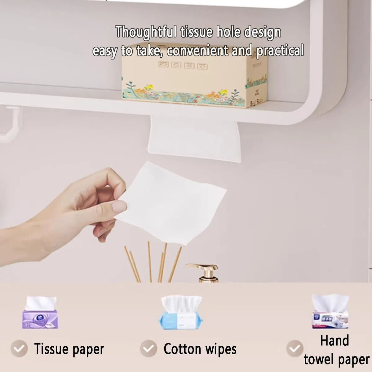 Armario con Espejo Antivaho de Maquillaje Inteligente,Armario Baño con Estantes de Almacenaje,Armario de Pared Rectangular Antivaho con barra de toalla,Interruptor Táctil,agujero de papel(60*13*75cm/2