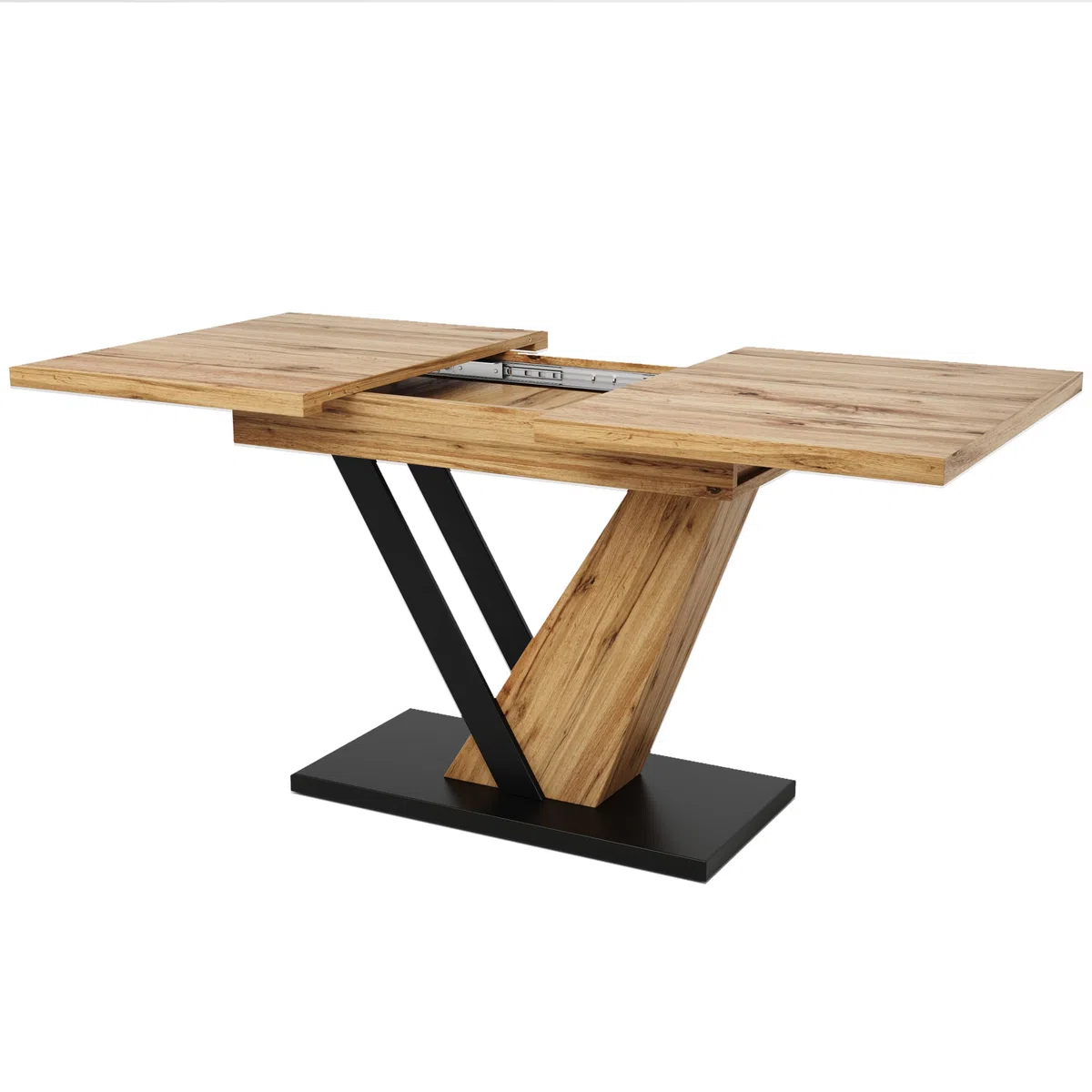 Mesa de Comedor Extensible de 120 (160) x 75 x 75,5 cm, Mesa, Mesa de Cocina, Mesa Extensible, se extiende hasta 160 cm, Adecuada para Cocina y salón