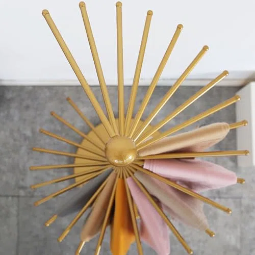Soporte de exhibición de metal para bufandas con diseño en espiral, organizador de accesorios independiente para cinturones, chales y hiyabs, estantes de ahorro de espacio para tienda de ropa, barra