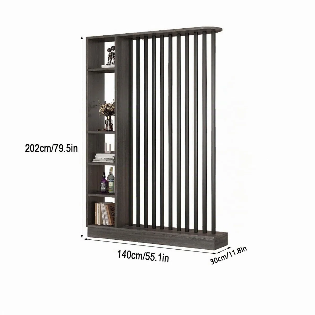 Mampara divisoria de Madera Independiente, Pantalla divisoria Independiente para Entrada y Pasillo, biombo de privacidad de Madera, para la Salas de Estar, entradas(B,140cm/55.1in)