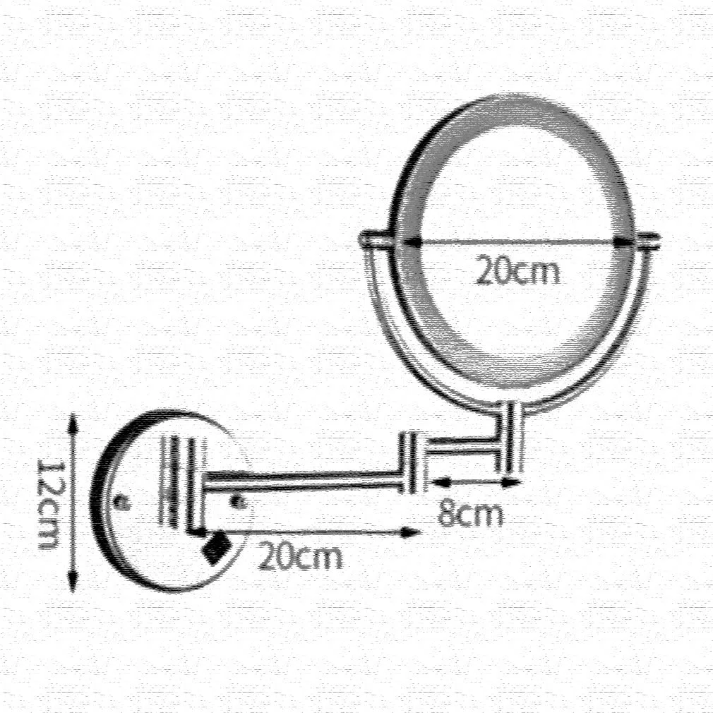 Espejo de tocador de Maquillaje con Luces, Espejo de Belleza montado en la Pared de Dos Caras, Espejo de baño con Aumento 3X, Espejo cosmético Extensible, conexión Cableada, Bronce (Bronce)