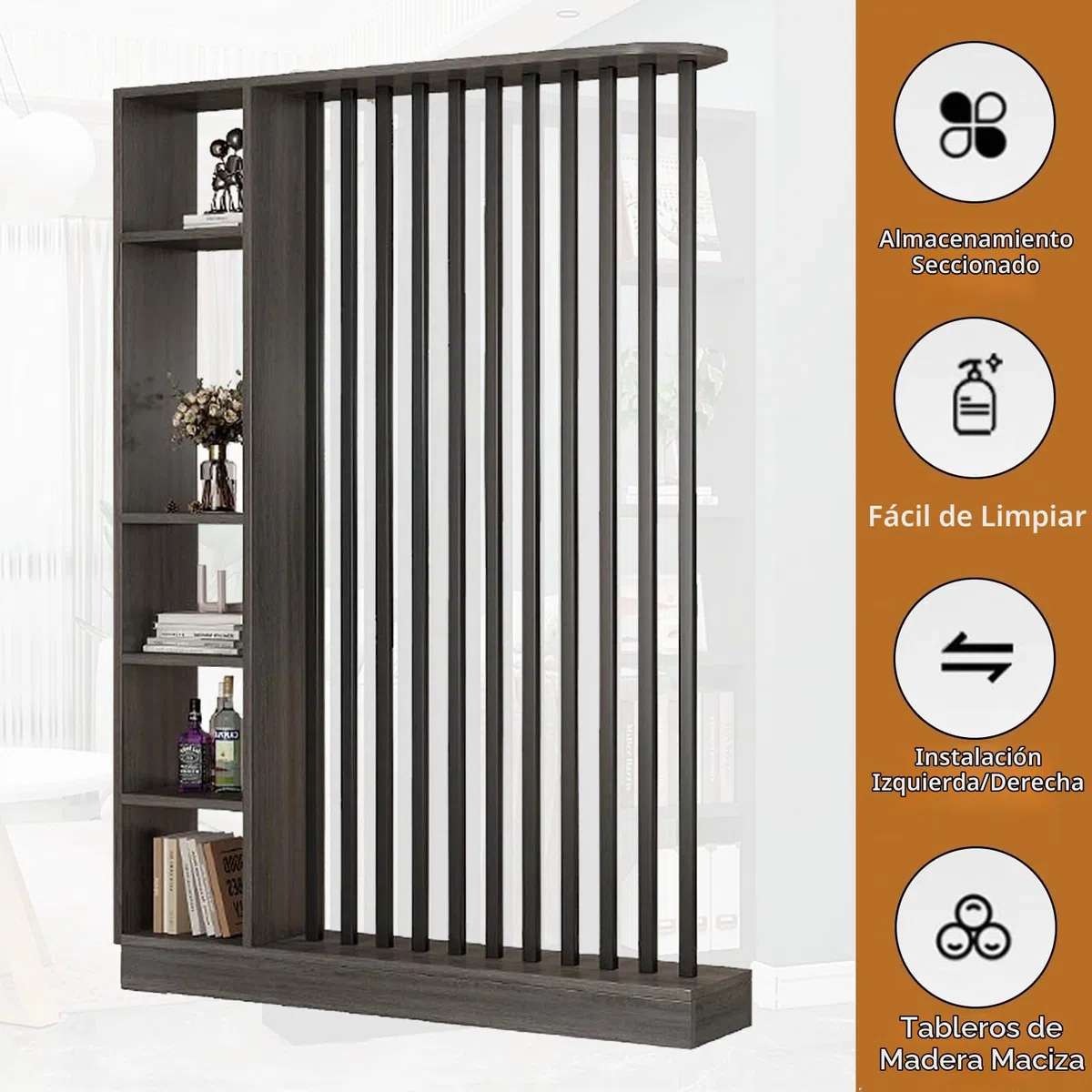 Mampara divisoria de Madera Independiente, Pantalla divisoria Independiente para Entrada y Pasillo, biombo de privacidad de Madera, para la Salas de Estar, entradas(B,140cm/55.1in)