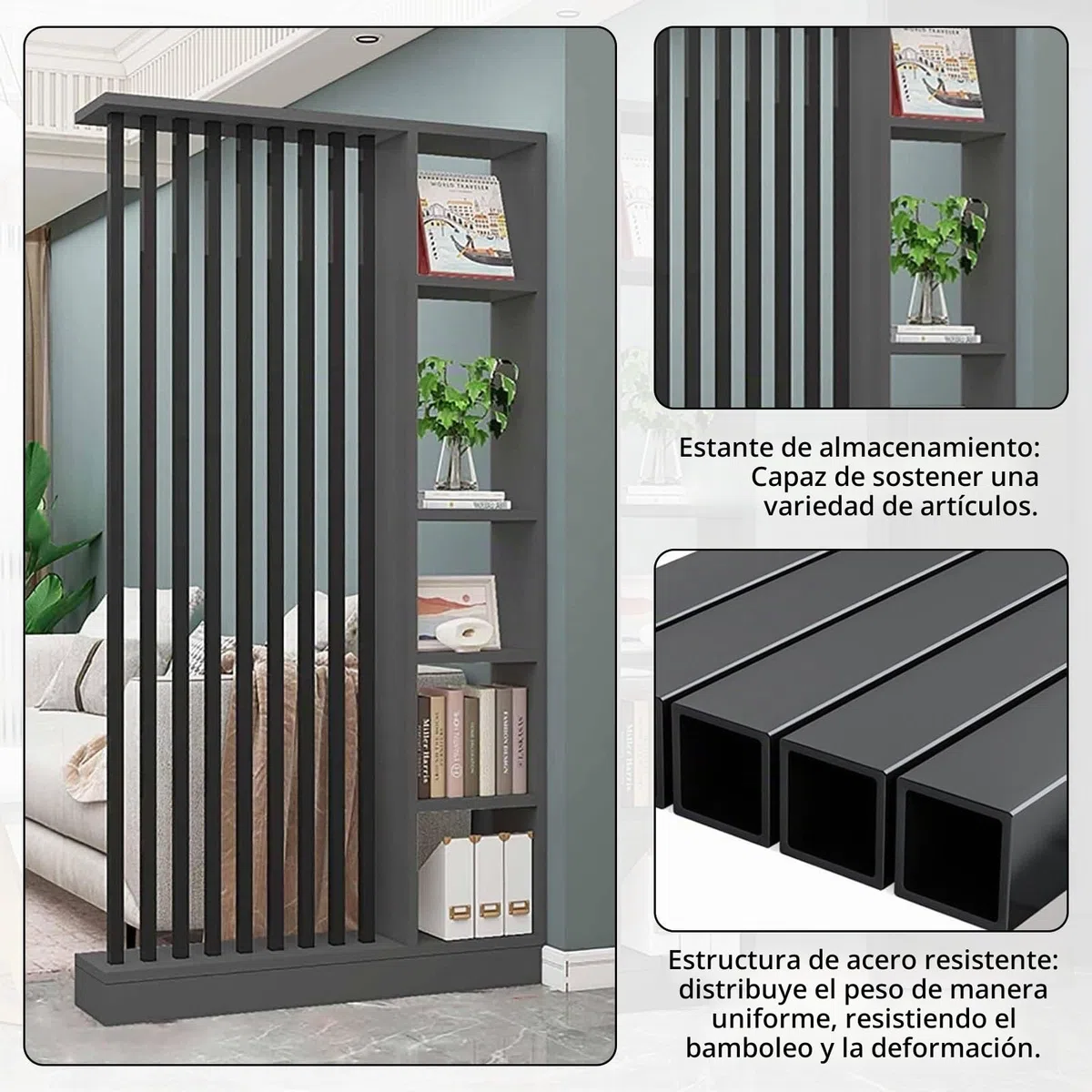 Mampara divisoria de Madera Independiente, Pantalla divisoria Independiente para Entrada y Pasillo, biombo de privacidad de Madera, para la Salas de Estar, entradas(B,140cm/55.1in)