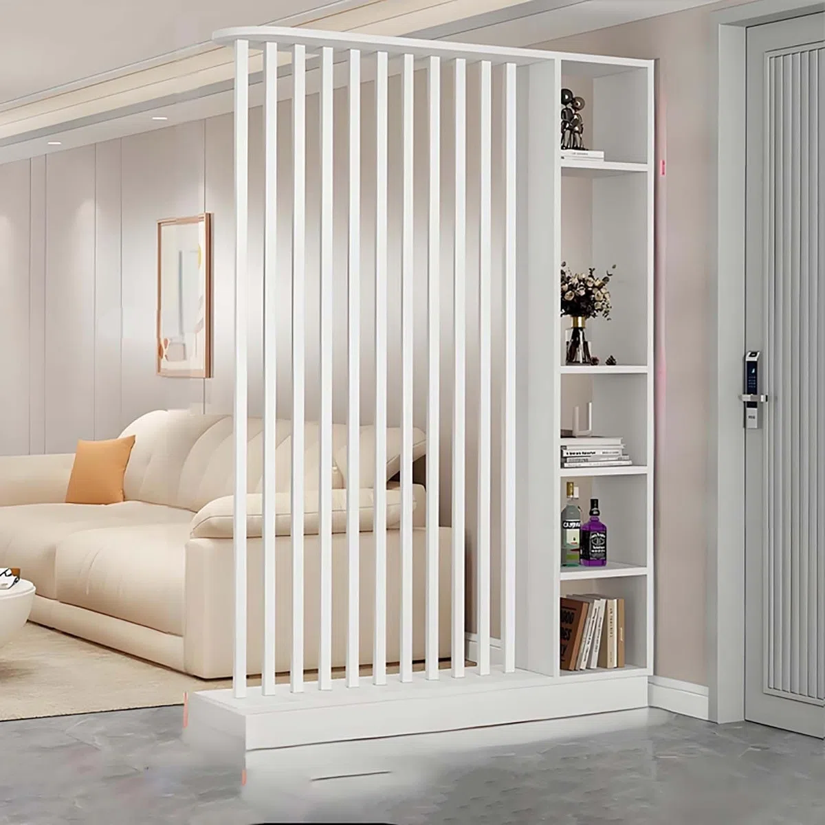 Mampara divisoria de Madera Independiente, Pantalla divisoria Independiente para Entrada y Pasillo, biombo de privacidad de Madera, para la Salas de Estar, entradas(B,140cm/55.1in)